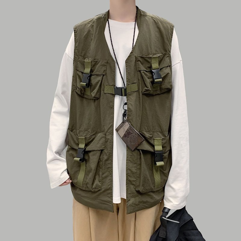 Men's trend loose functional wind sleeveless vest vest