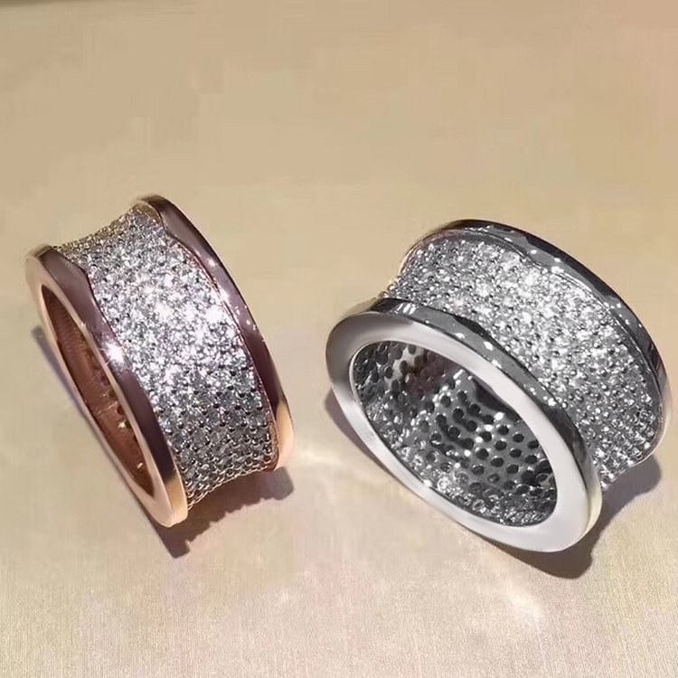 3 Rows Rhinestone Iced Out Luxury Men Ring