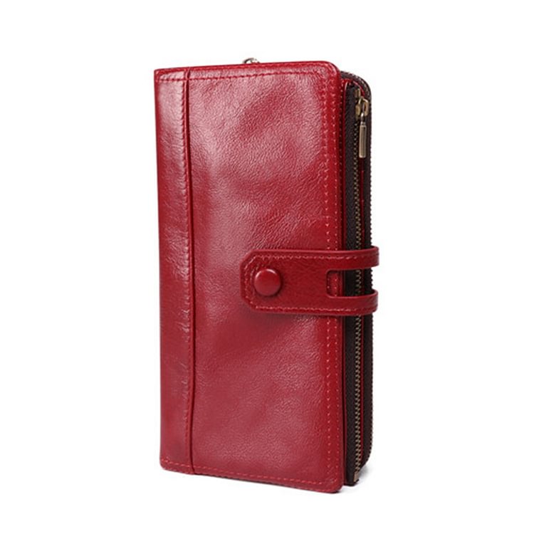 Women's zipper coin purse mobile phone case clutch bag card bag hard bag long wallet