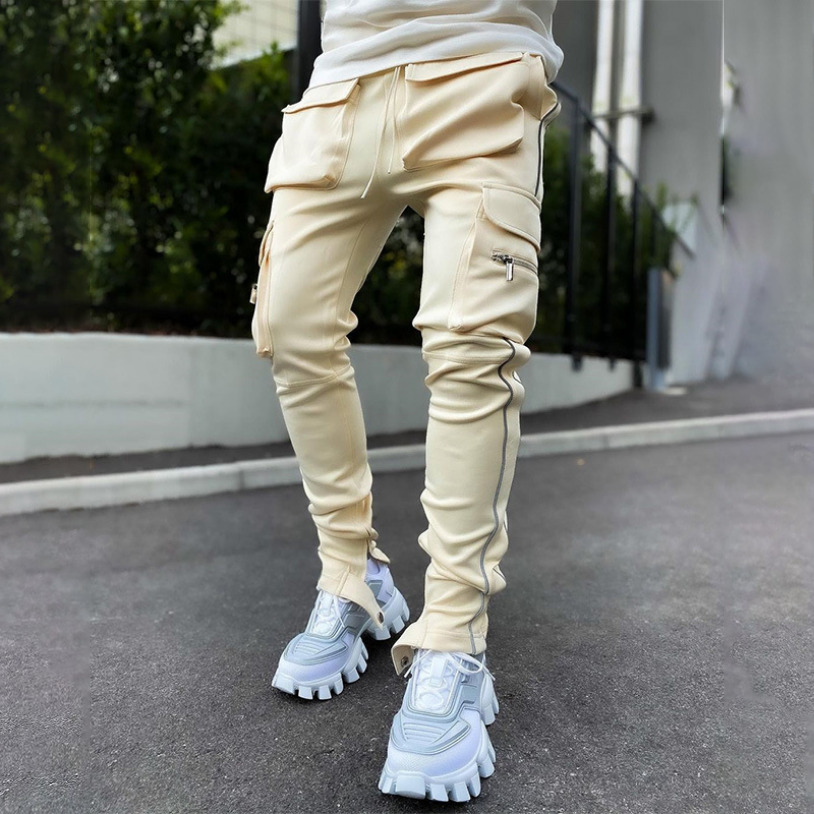 Project - S Pure Color Stretch Reflective Pants