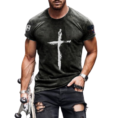 Mens Christian Cross T-shirt / [viawink] /