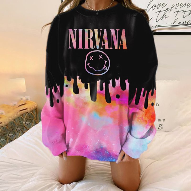 nirvana tie dye sweatshirt