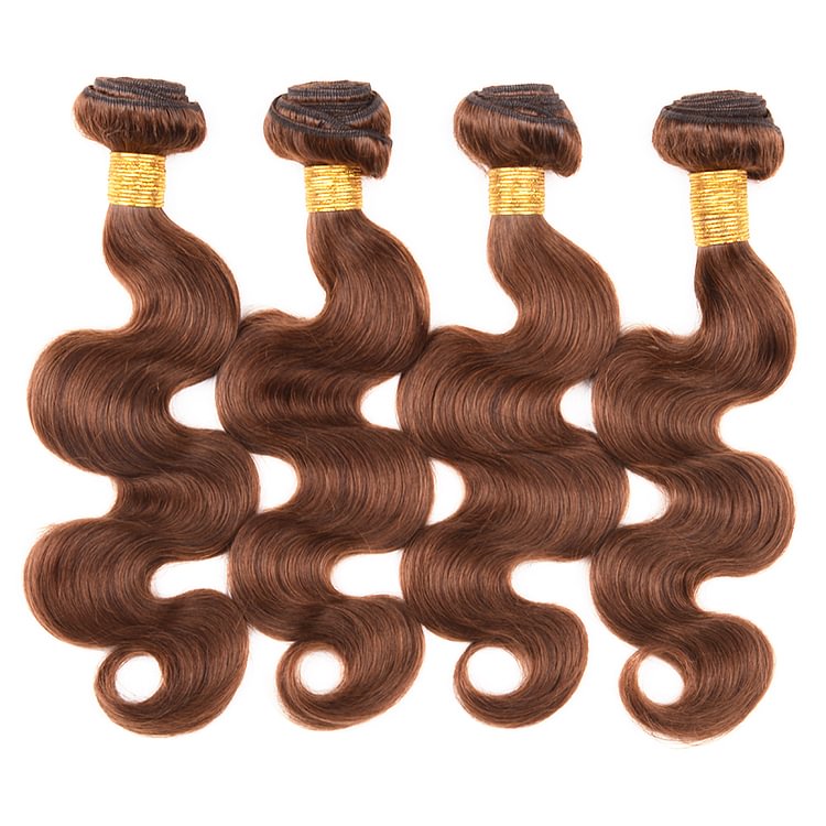 1 PC Brown Body Wave Hair Bundles丨Peruvian Mature Hair、Virgin Hair、Original Hair