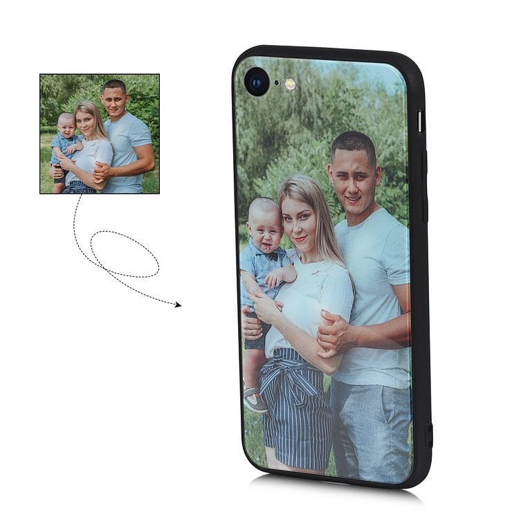 IPhone 8 Custom Photo Protective Phone Case Glass Surface