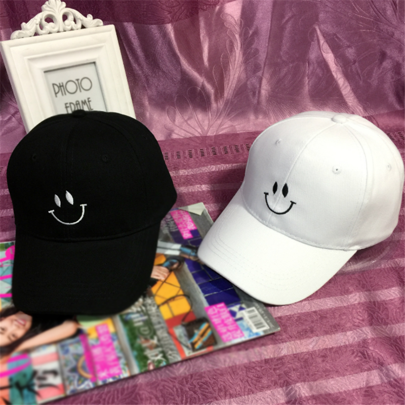 Embroidery smiley baseball cap hip hop hat - Minnieskull