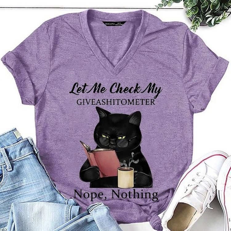 BrosWear Women's Let Me Check My Giveashitometer T-Shirt