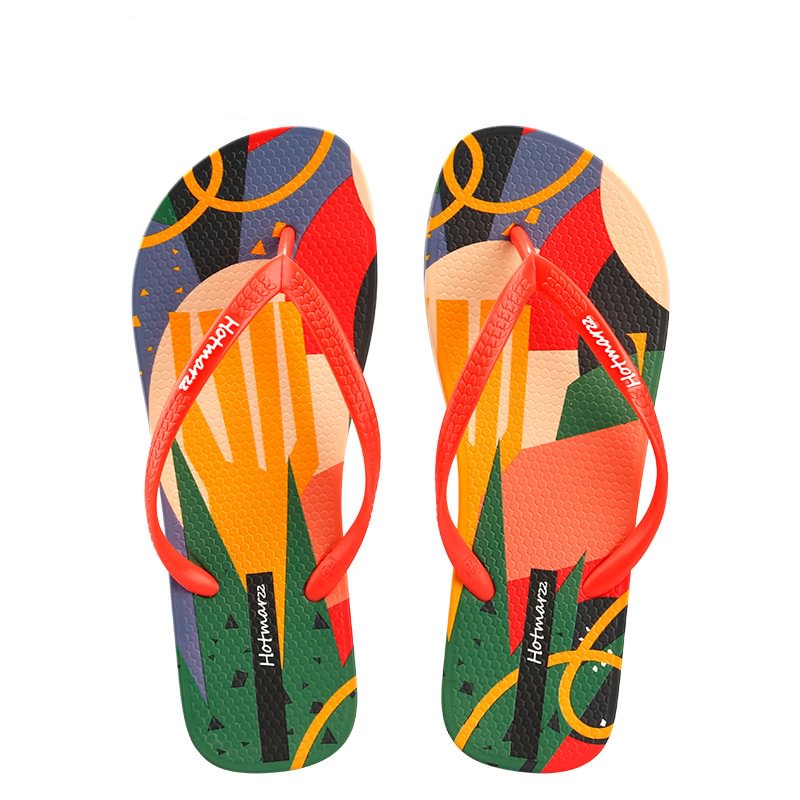 Women’s Green Forest 3D Printing Flip Flops Non-slip Slippers