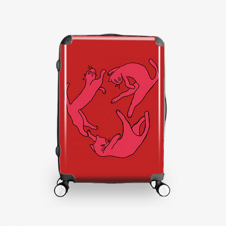 Dancing Red Kitten, Cat Hardside Luggage