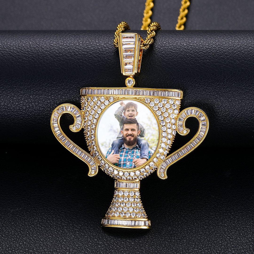Custom Photo Champion Pendant Necklace Iced Out Jewelry-VESSFUL