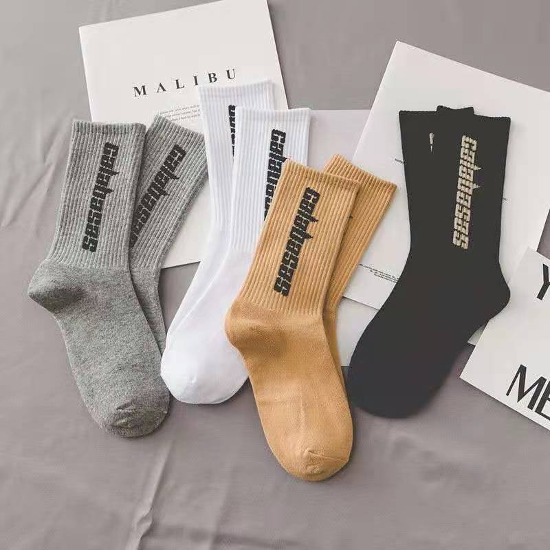 Black letter sports couple socks / Techwear Club / Techwear