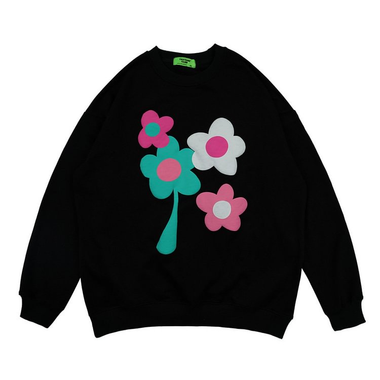 Flowers Pattern BF Vibes Lovers Sweatshirt - CODLINS - Codlins