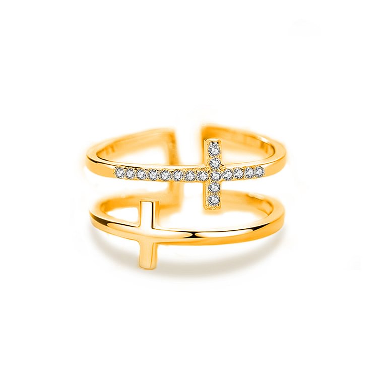 For Daughter - Pray Through It Double Cross Ring