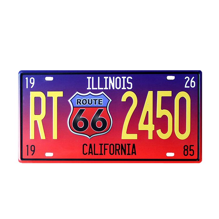 66 Route Car Motor - Car Plate License Tin Signs/Wooden Signs - 30x15cm