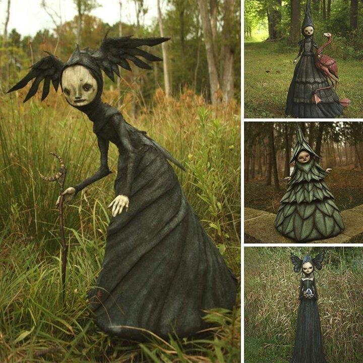 The Dark and Bizarre Art – Creepy Witch Sculptures(Halloween Decoration)、、sdecorshop