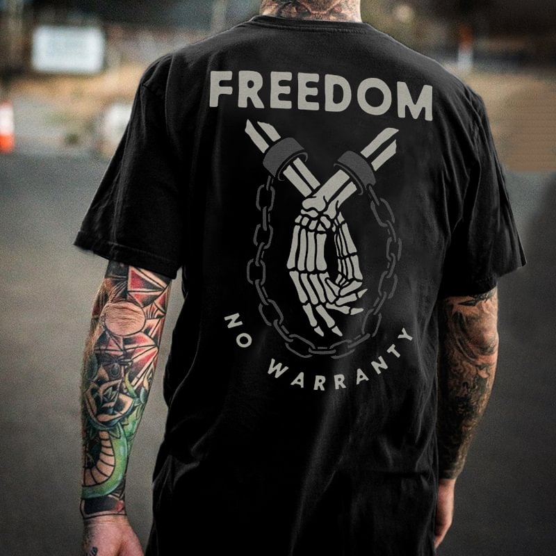 Cloeinc Freedom No Warranty Printed Men's T-shirt - Cloeinc