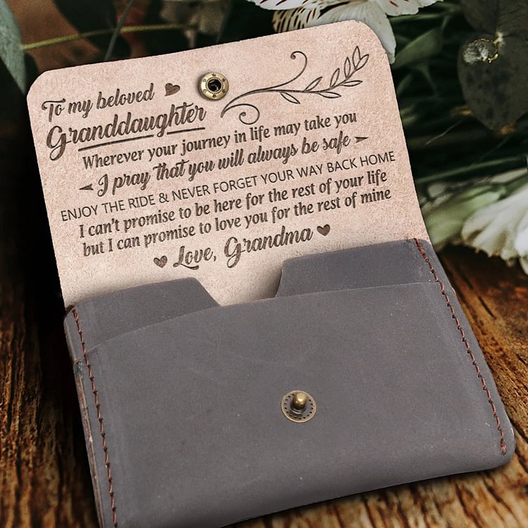 To My Beloved Granddaughter - Love You for The Rest of Mine - From Grandma To Granddaughter Wallet Gift
