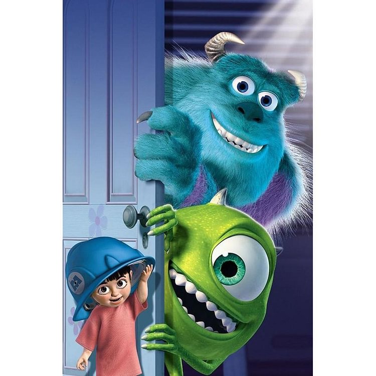 Monsters Inc - Full Round Drill Diamond Painting - 30x40cm(Canvas)