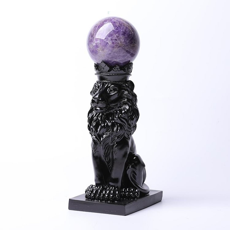 Resin Lion Statue Stand L