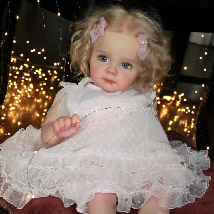 Reborn Awake Girl Brenda 15'' Real Lifelike Reborn Toddlers Doll Set with "Heartbeat" and Coos