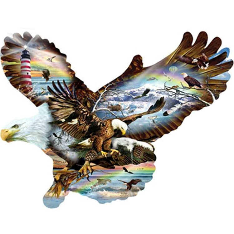 Eagle Animal Round Drill Diamond Painting 30X30CM(Canvas)-gbfke