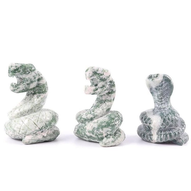 Jade Cobra Snake Carvings Animal Bulk Crystal wholesale suppliers 