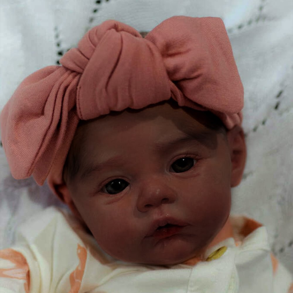 [Hot!] 17" Quality Realistic Reborn Newborn Black Girl Doll Named Alysa