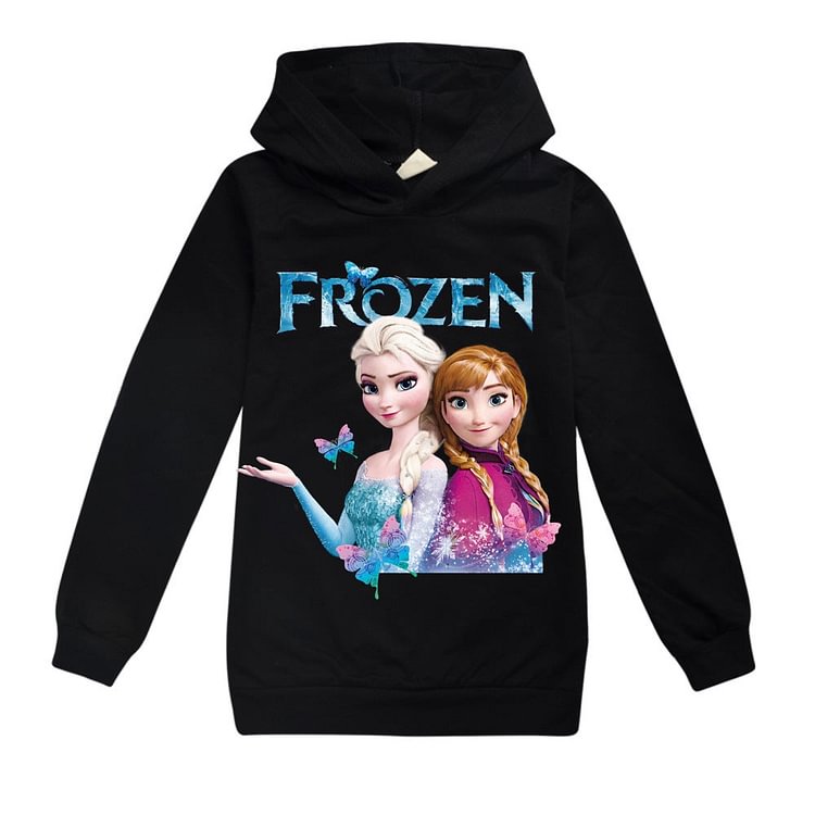 Mayoulove Frozen Princess Elsa  Casual Sweatshirt  Spring Autumn Hoodie for Kids-Mayoulove