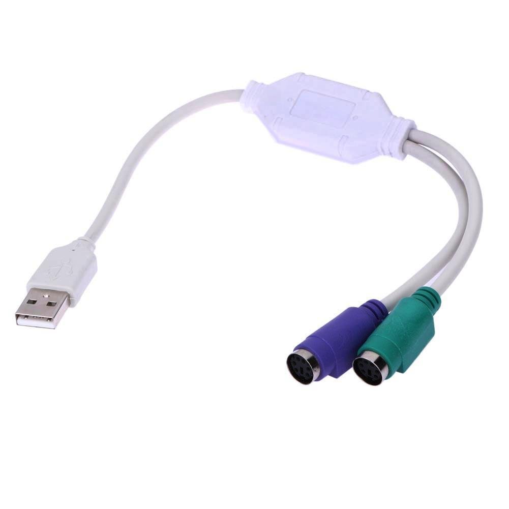 USB à PS2 Mouse Keyboard Converter U-port à Round Port Cable Line Adaptateur