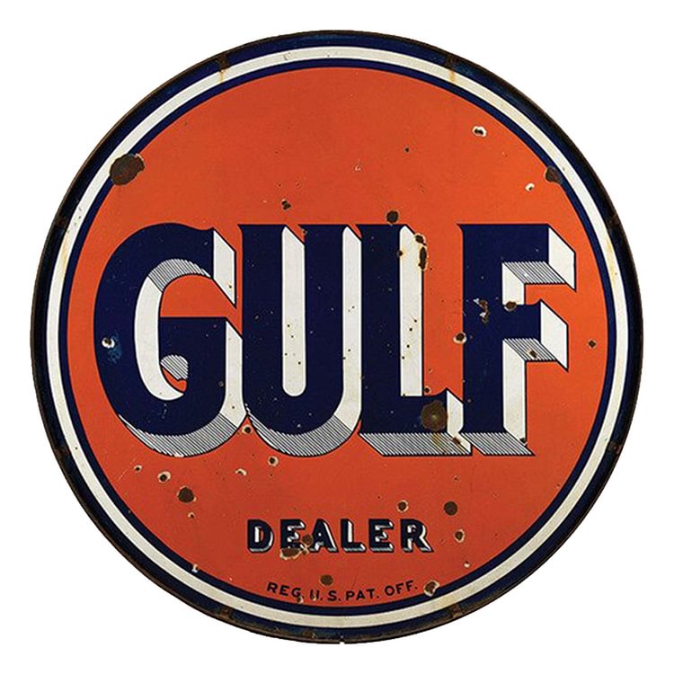 Gulf Motorcycles -Round Tin Signs - 30*30CM