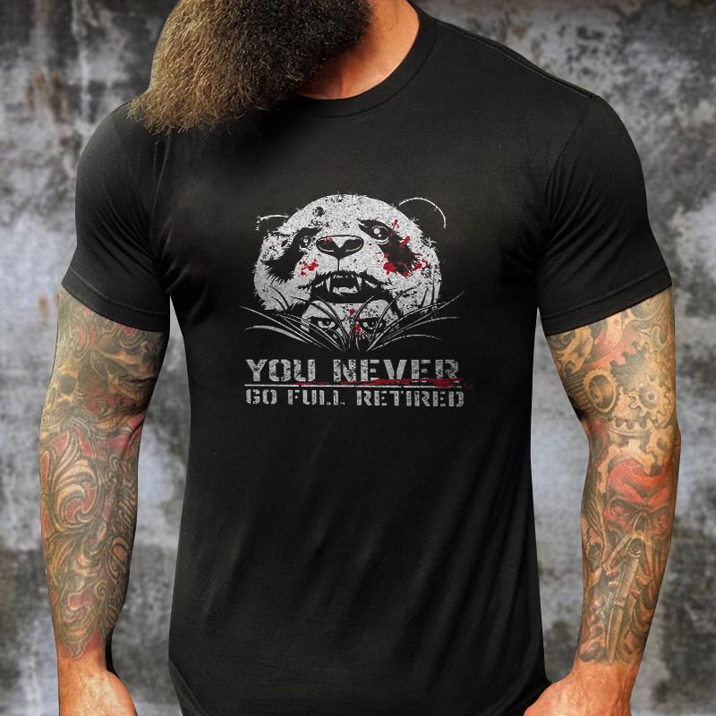 Livereid You Never Go Full Retired Print T-shirt - Livereid