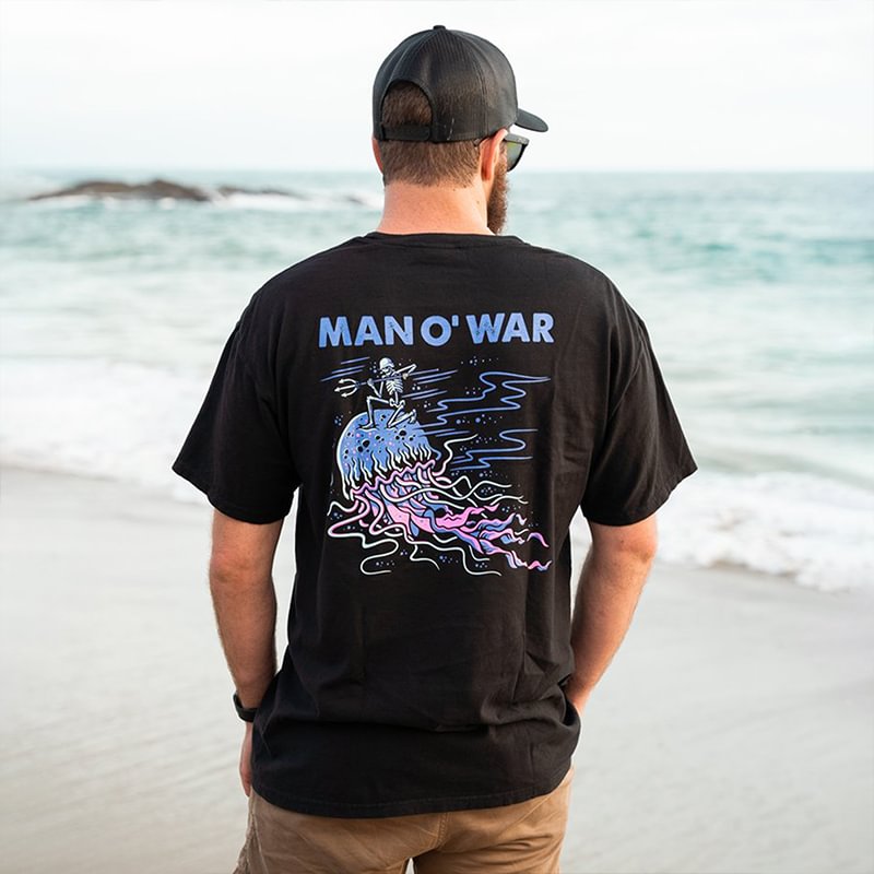 Cloeinc Man O'War Printed Men's T-shirt - Cloeinc