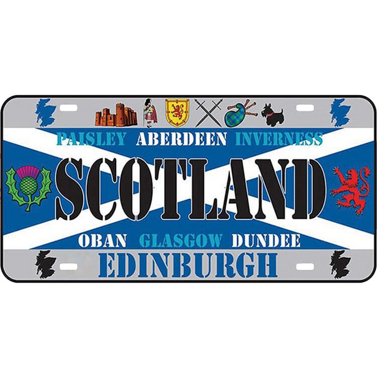 Scotland - Car Plate License Tin Signs/Wooden Signs - 30x15cm