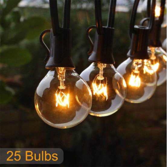 25FT Outdoor String Light, G40 Globe Bulb Fairy String light ,For  Party Garden 、、sdecorshop