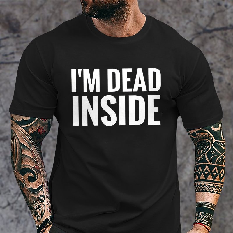 Livereid I'm Dead Inside Printed T-shirt - Livereid