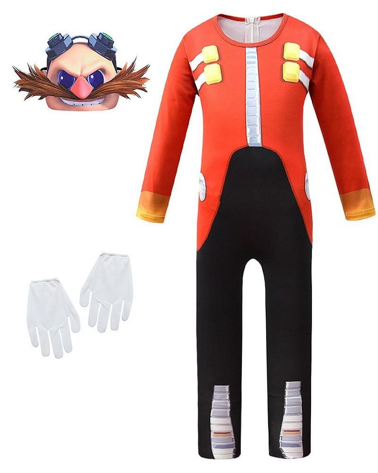 Mayoulove Sonic The Hedgehog Doctor Eggman Boys Kids Halloween Cosplay Costume-Mayoulove