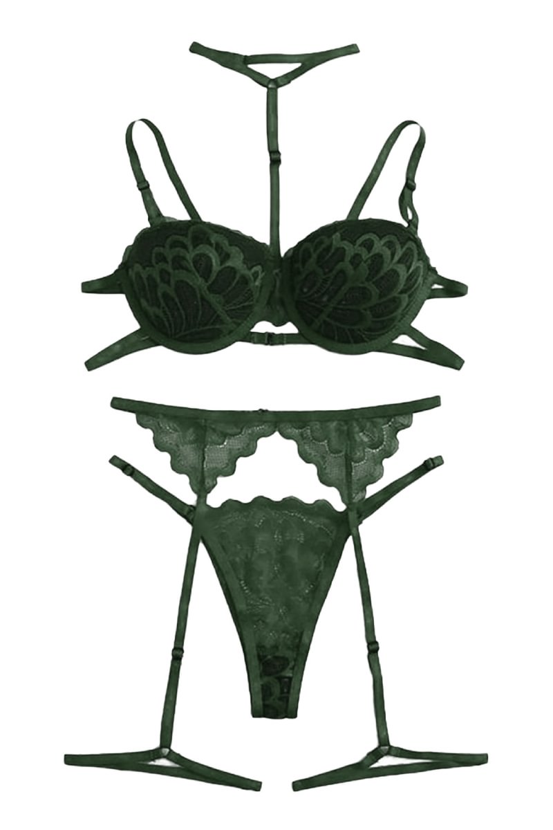 Underwear Perspective Lace Split Bikini Two-piece Set-Icossi