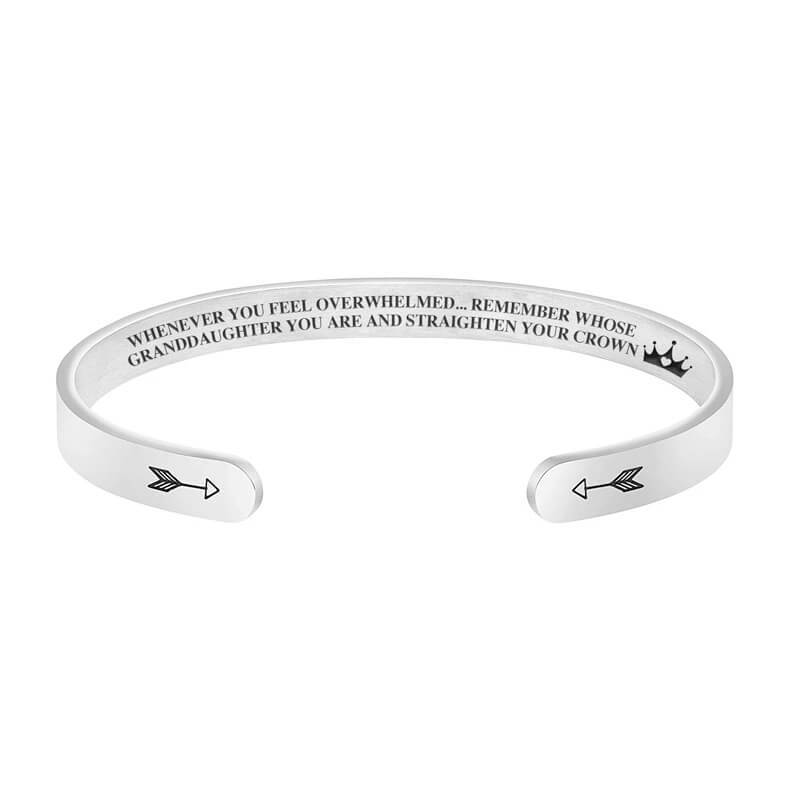 lauhonmin Cousin Cuff Bangle Cousin Birthday Whenever You Feel Overwhelmed Remember Whose Cousin You are and Straighten Your Crown 