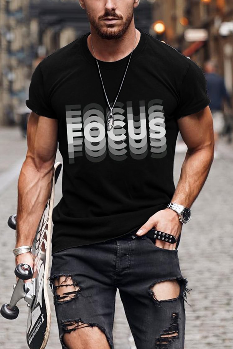 Tiboyz Men's Fashion Stretch FOCUS T-Shirt