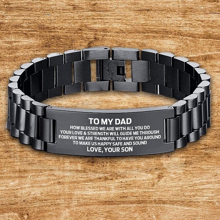 2021 Father's Day DAD Bracelet Gift, From Daughter/Son To Dad Men Wristband