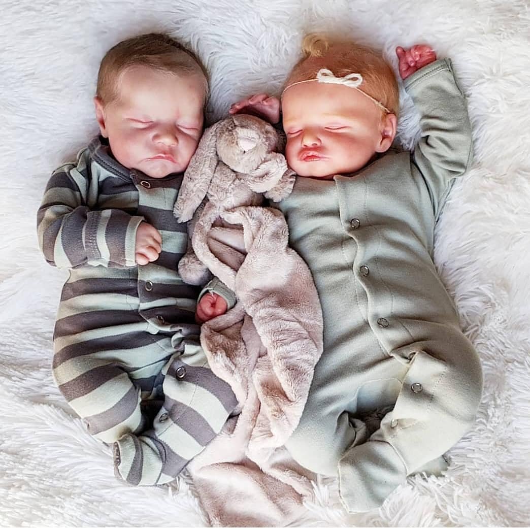  [Adorable Twins]  Robin and Valery 20'' Twins Reborn Baby Doll Sister - Reborndollsshop.com-Reborndollsshop®