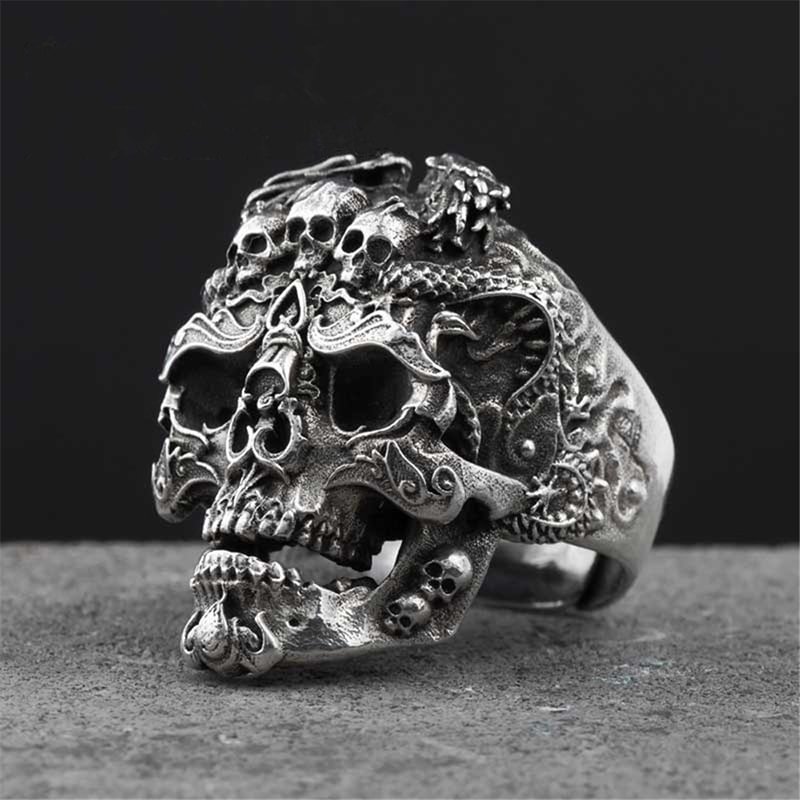 Stainless Steel Skull Ring / Techwear Club / Techwear