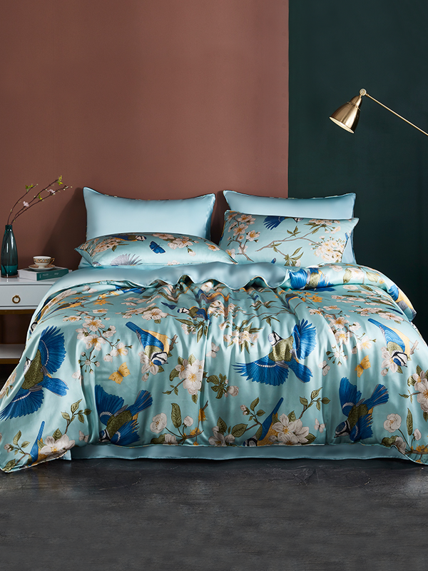 oriental bird duvet set