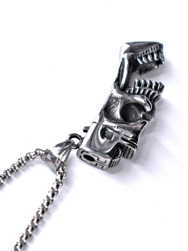 Hip Hop Skull-print Goth Wine-lifter Necklace