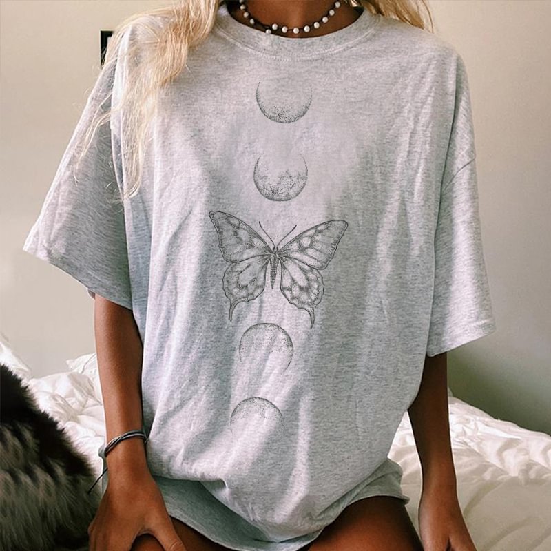   Loose butterfly print T-shirt - Neojana