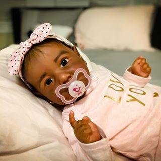  [Black Reborn] [Heartbeat💖 & Sound🔊]20'' Truly Erma Reborn Toddlers Baby Doll Girl - Reborndollsshop.com-Reborndollsshop®