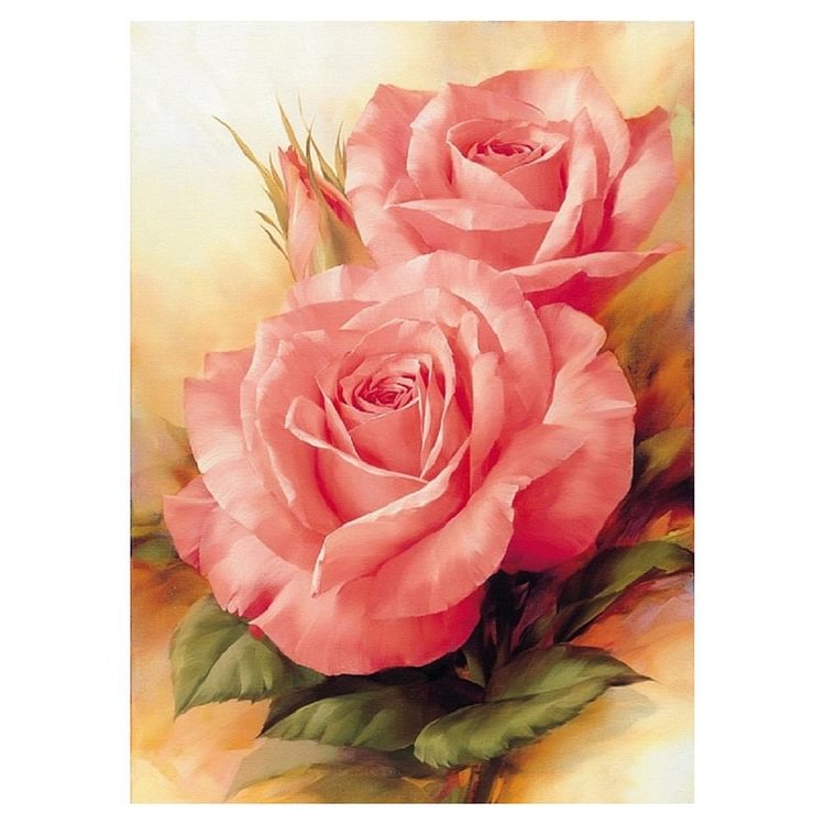 Blooming Rose - Diamond Painting - 30x40cm(Canvas)
