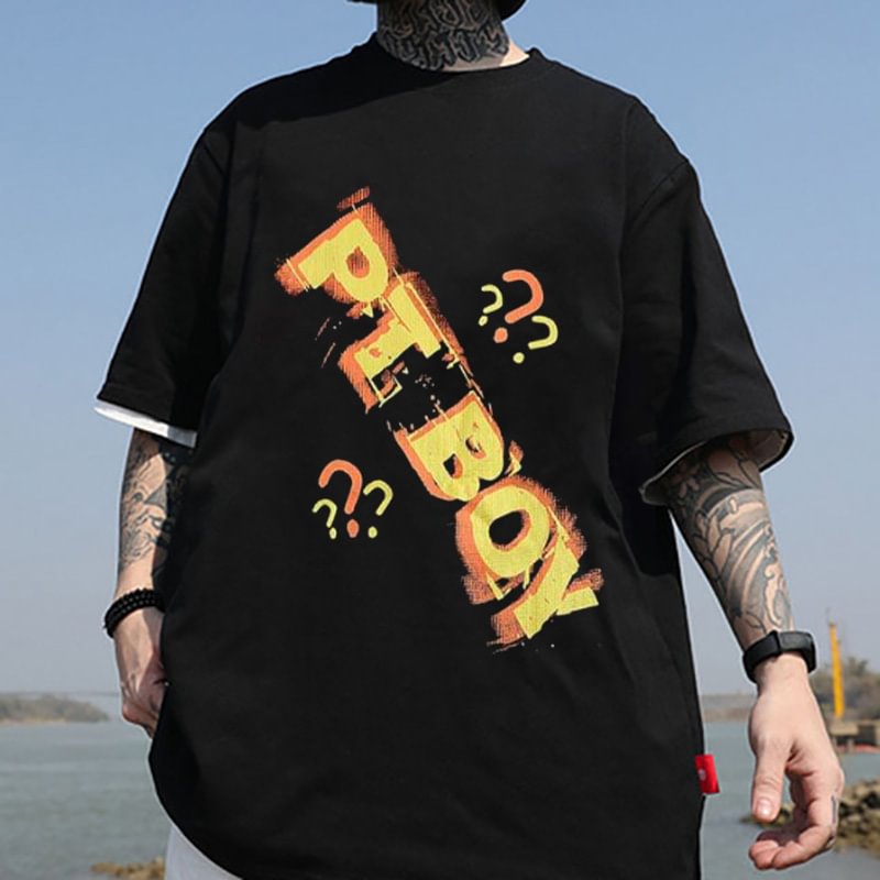 "PT-Boy" Casual Print Short Sleeve T-Shirt / Techwear Club / Techwear