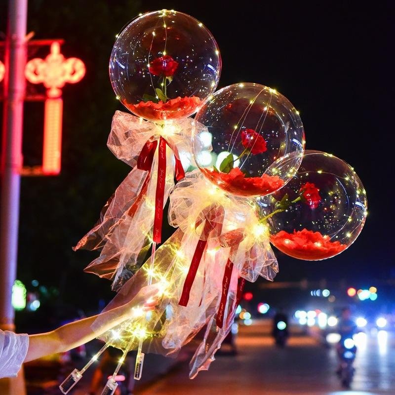 Mother's Day Led Balloon Rose Bouquet、、sdecorshop