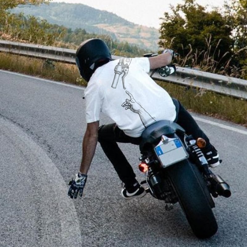 UPRANDY Motorcycle design men's fashion short sleeve t-shirt -  UPRANDY