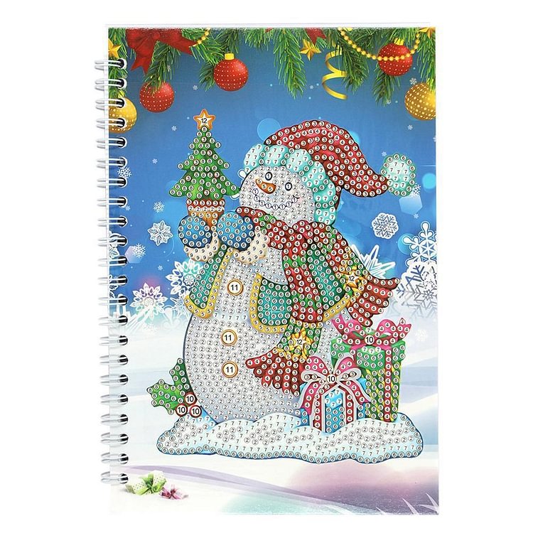 DIY Snowman Special Shaped Diamond Painting 50 Pages A5 Notebook Notepad